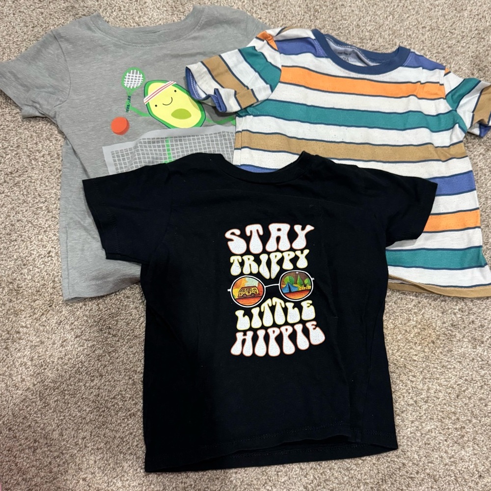 Kids Graphic T-Shirts - Black, Gray, Multicolor Bundle